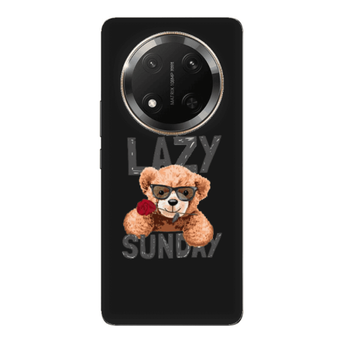 Honor Magic 7 Lite Lazy sunday Black Colored Silicone TPU Θήκη